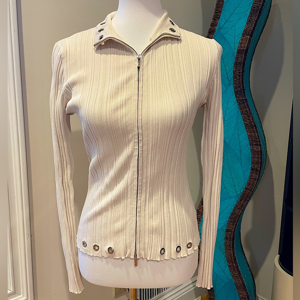 Ribbed Zip Up Sweater